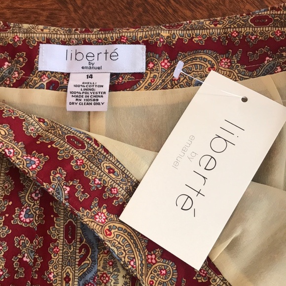 Liberté by Emanuel Printed Pleated Midi Skirt 14 - Picture 5 of 6